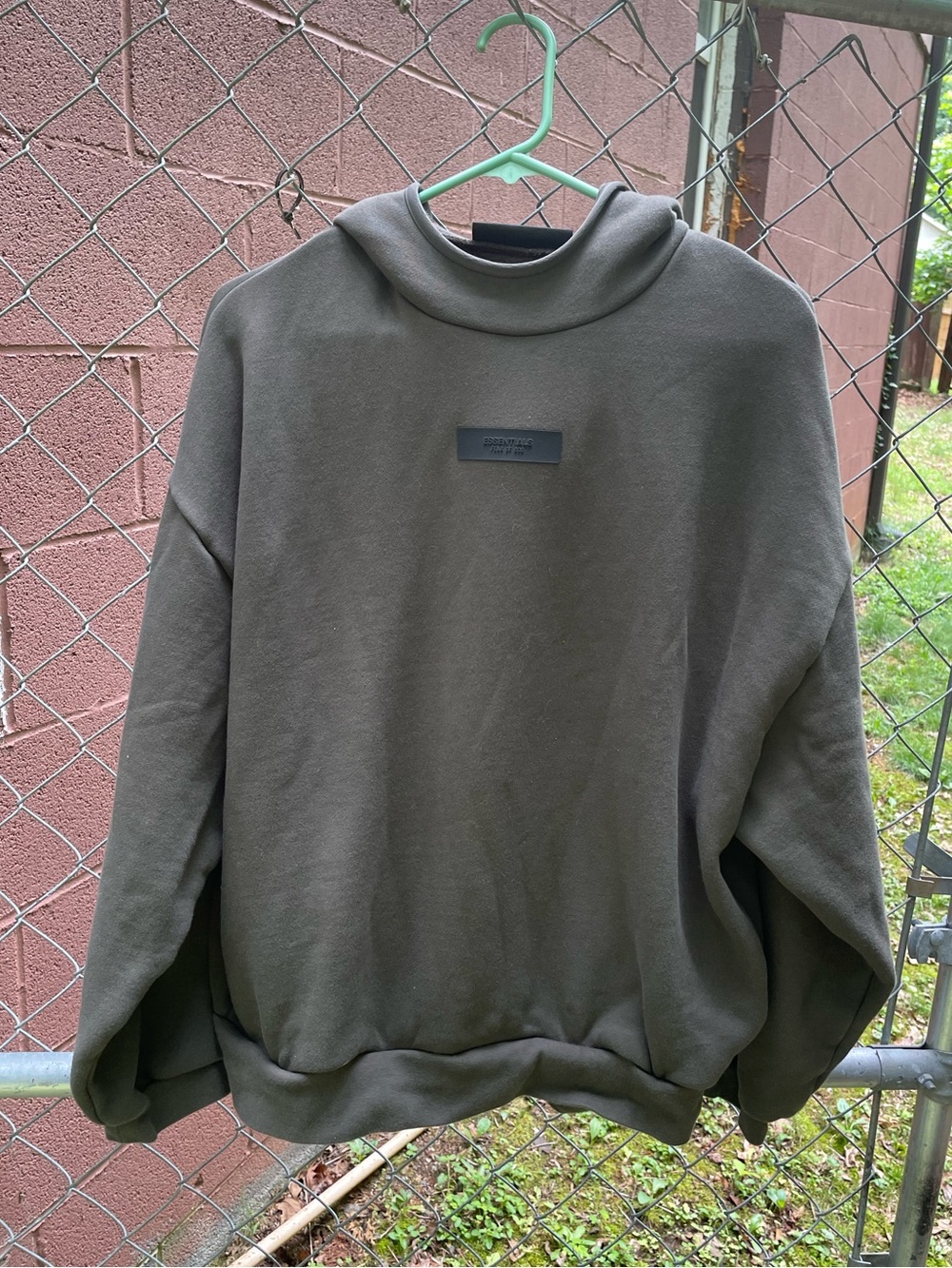 Fear of God ESSENTIALS Green Hoodie Size Small